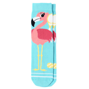 1 Paar Mädchen Socken mit Flamingo-Motiv TÜRKIS