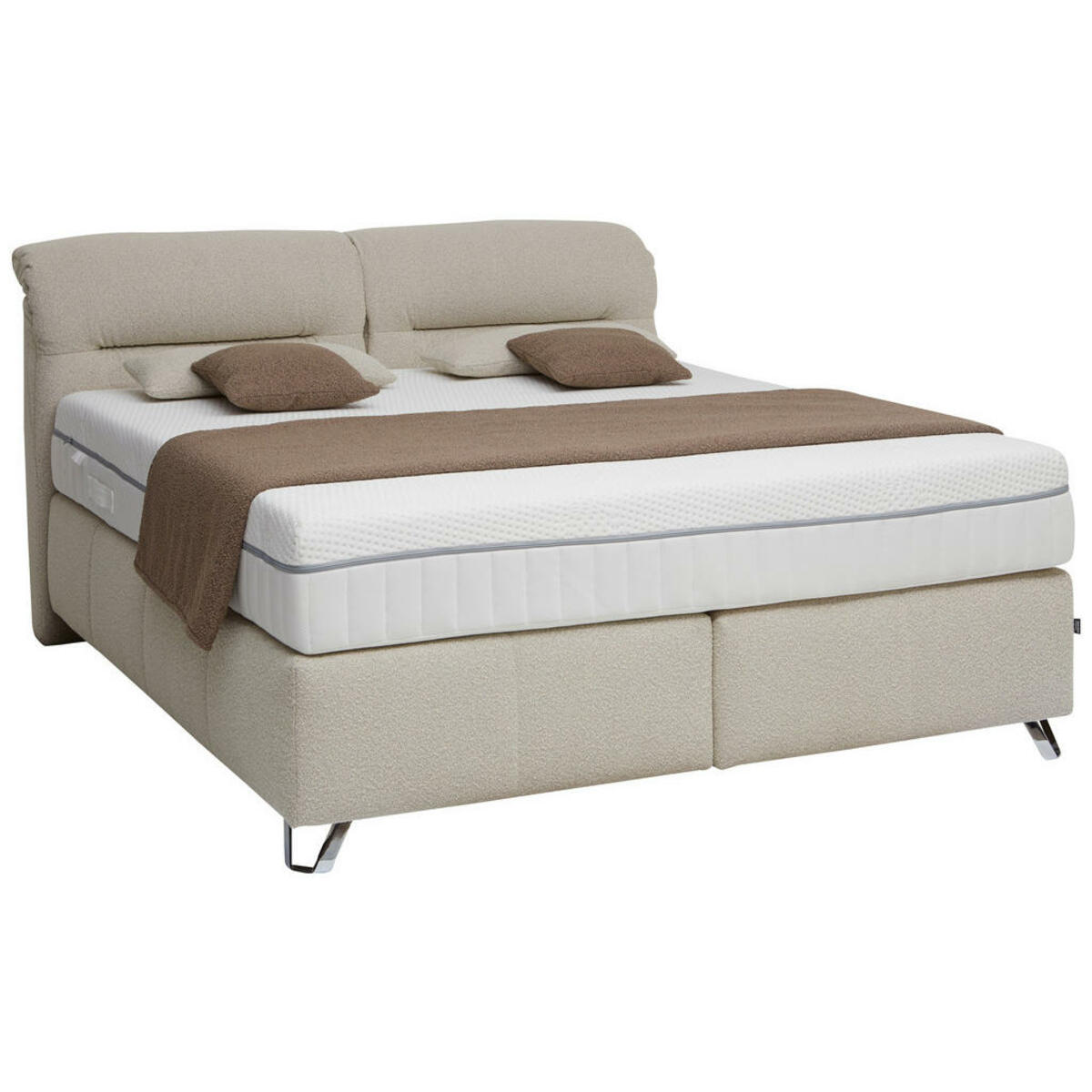 Bild 1 von Dieter Knoll Boxspringbett, Ecru, Textil, H2 + H3, 7-Zonen, Höhe ca. 28 cm, 180x200 cm, Made in Austria, Über- und Sondergrößen erhältlich, Stoffauswahl, Lederauswahl, Schlafzimmer, Betten, Dopp