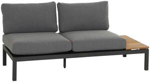 LOUNGESOFA H16599, Anthrazit, Teakfarben