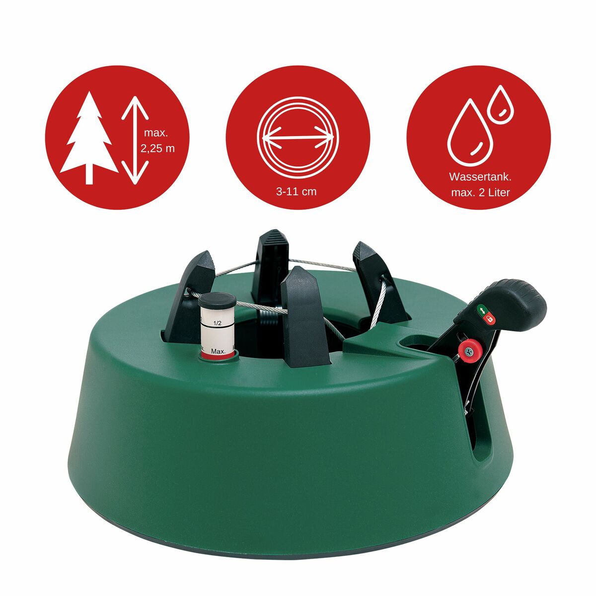 Bild 1 von B-Ware Christbaumständer Fußhebel- und Einseiltechnik Ø32,5 cm Wassertank