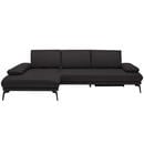 Bild 1 von Celina Home Ecksofa, Dunkelbraun, Leder, Echtleder, Spaltleder, Rindleder, 3-Sitzer, Ottomane links, L-Form, 273x187 cm, Made in EU, Fußauswahl, Lederauswahl, Stoffauswahl, seitenverkehrt erhältlic