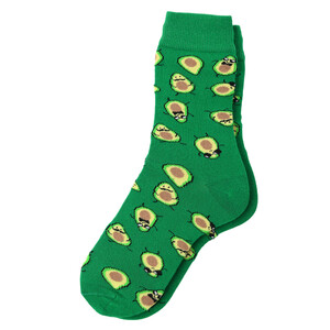 1 Paar Herren Socken mit Avocado-Motiven GRÜN