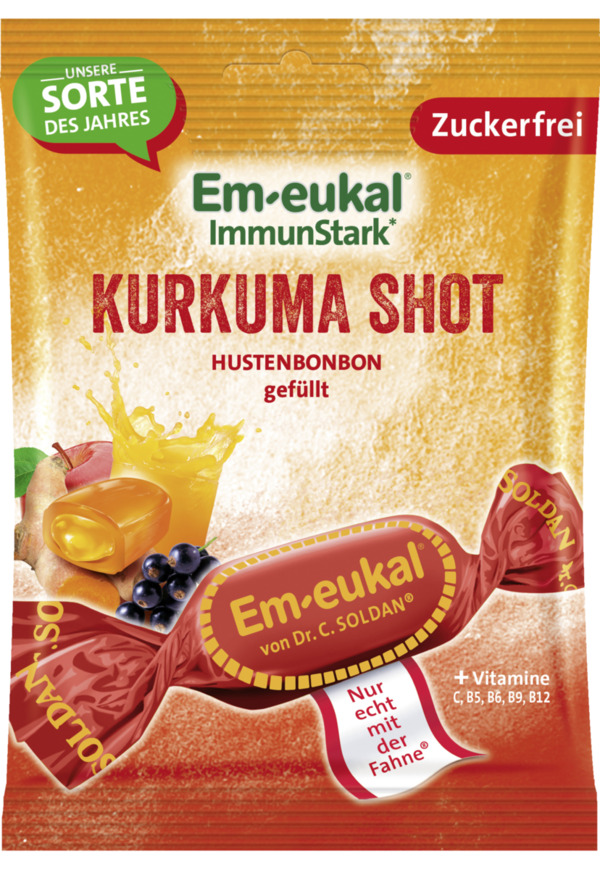 Bild 1 von Em-eukal Kurkuma-Shot Hustenbonbon