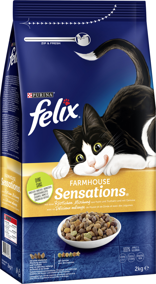 Bild 1 von Felix Farmhouse Sensations mit Huhn Truthahn und Gemüse 2 kg