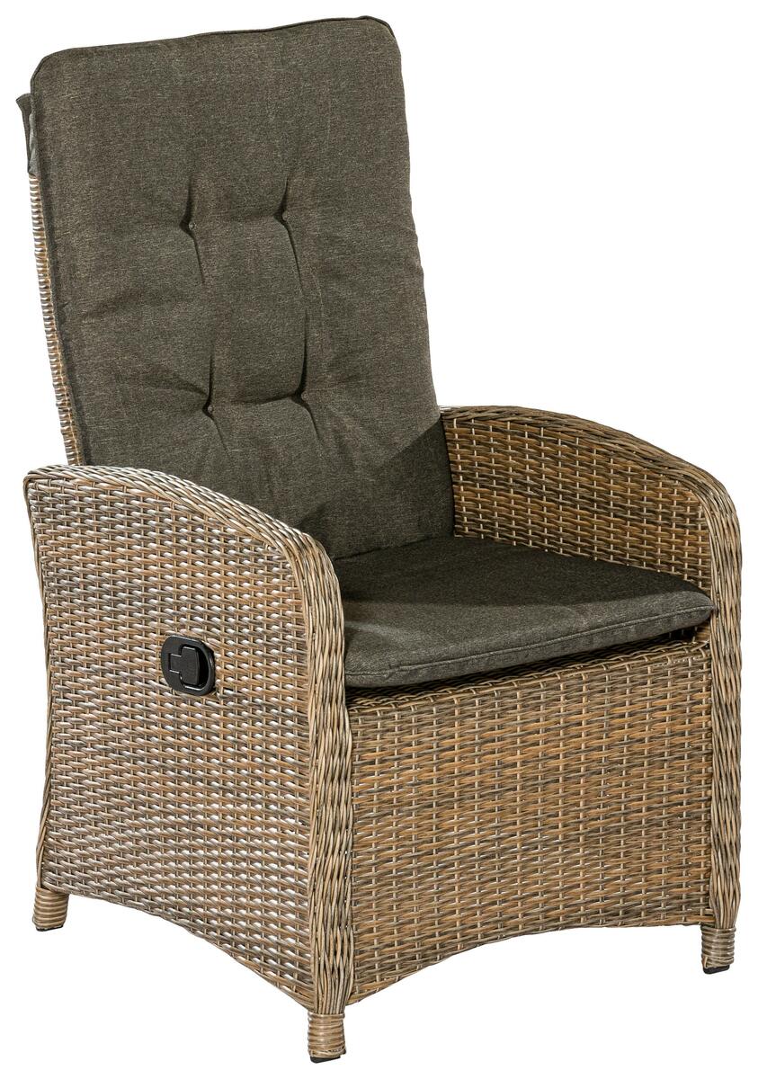 Bild 1 von Gartensessel 2er-Set Atrani Metall/Kunststoff/Textil, Beige