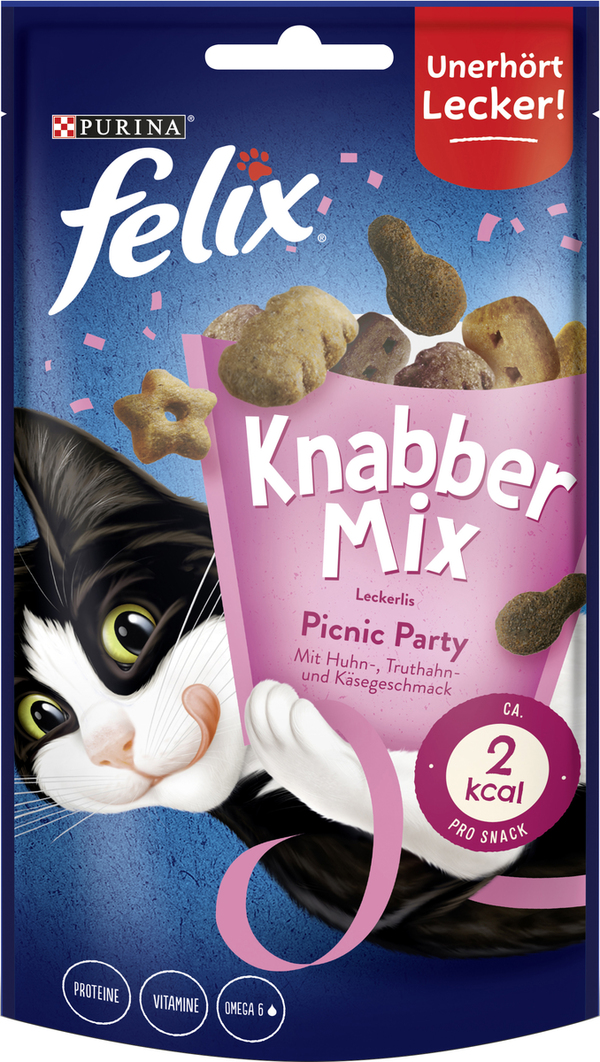 Bild 1 von Felix Knabbermix Katzensnack Picnic Party 60g