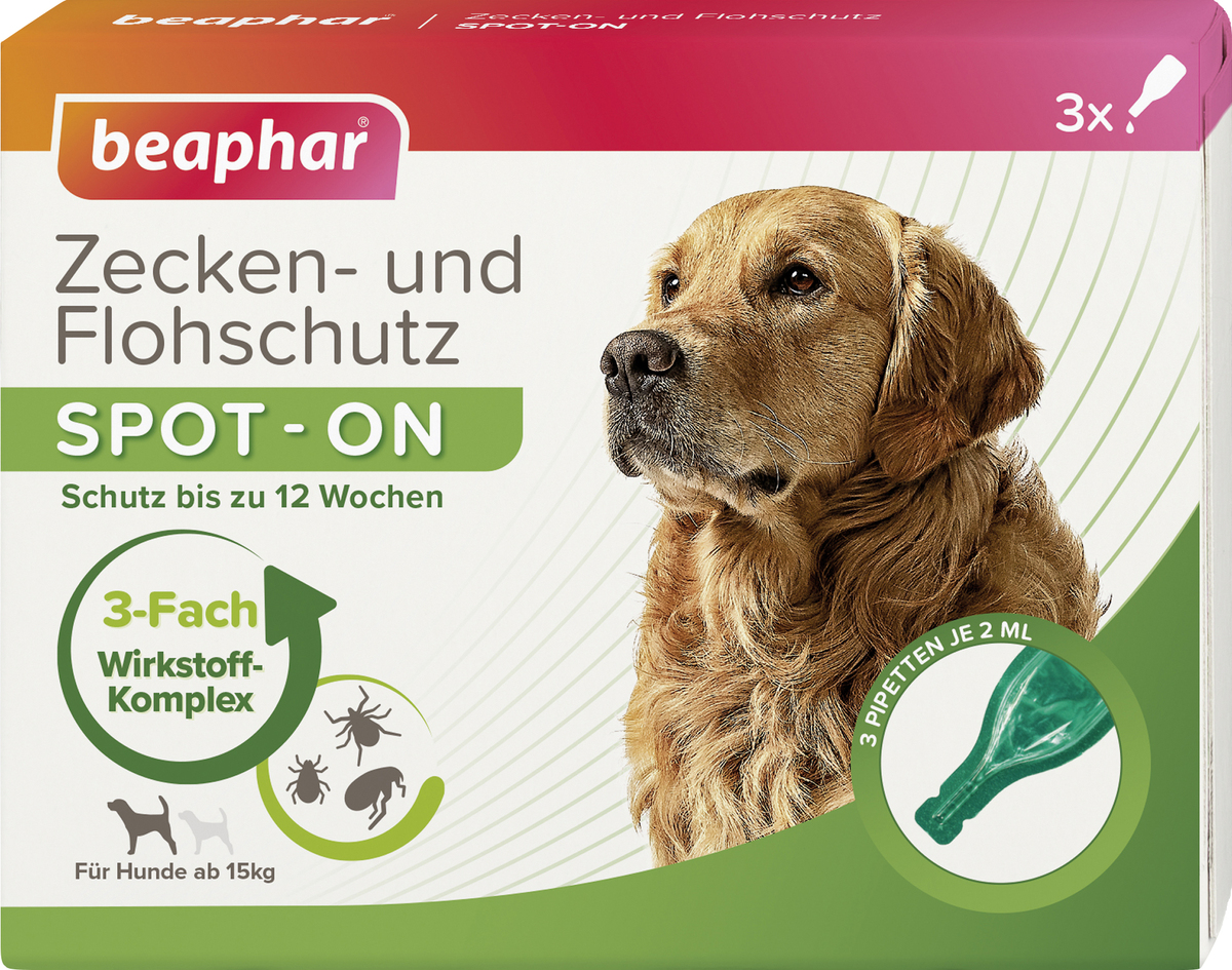Bild 1 von Beaphar Zecken- und Flohschutz SPOT-ON 3 x 2 ml für große Hunde ab 15 kg