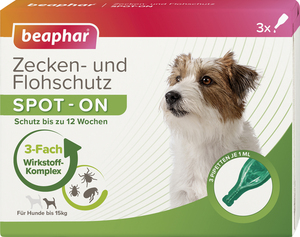 Beaphar Zecken- und Flohschutz SPOT-ON 3 x 1 ml für kleine Hunde bis 15 kg