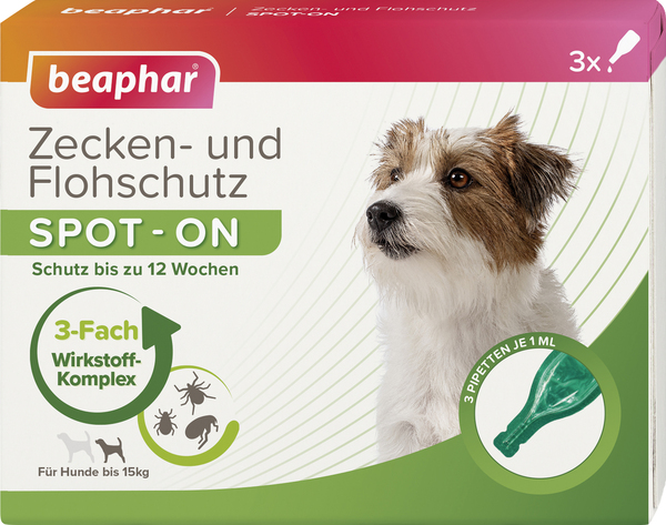 Bild 1 von Beaphar Zecken- und Flohschutz SPOT-ON 3 x 1 ml für kleine Hunde bis 15 kg