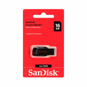 SanDisk USB-Stick Cruzer Blade 2.0 schwarz-rot 16 GB