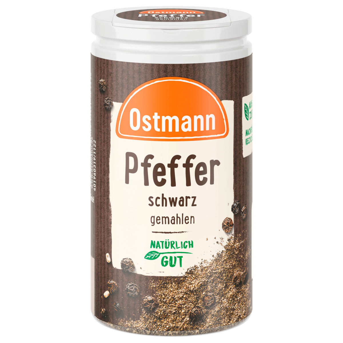 Bild 1 von Ostmann Pfeffer schwarz gemahlen 40g