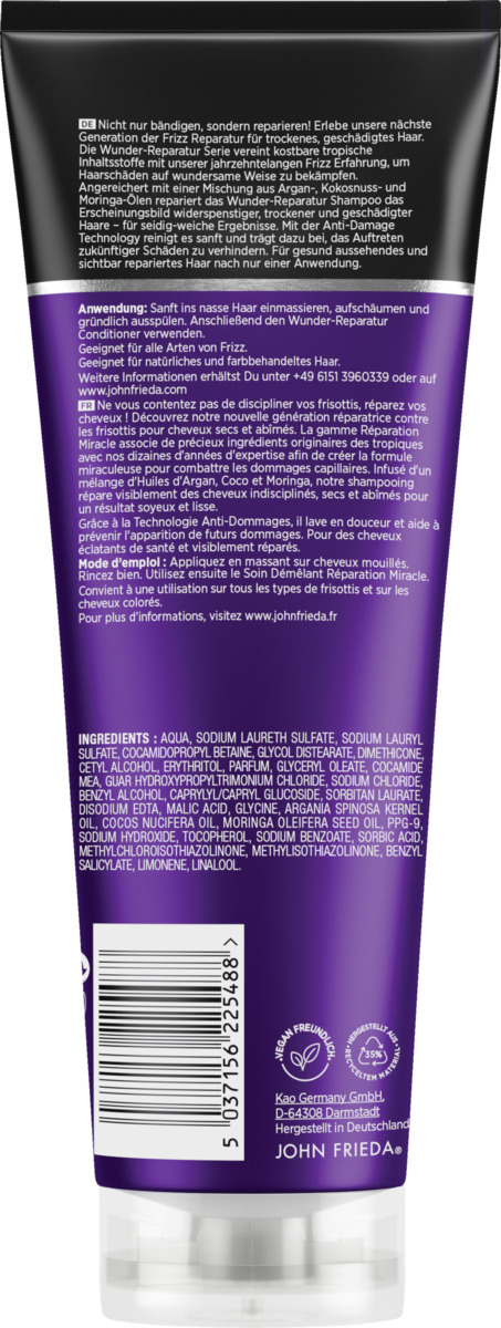 Bild 2 von JOHN FRIEDA Shampoo FRIZZ Ease Wunder-Reparatur