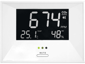 TFA 31.5003 AirCO2ntrol CO2-Monitor Messgerät, Weiß