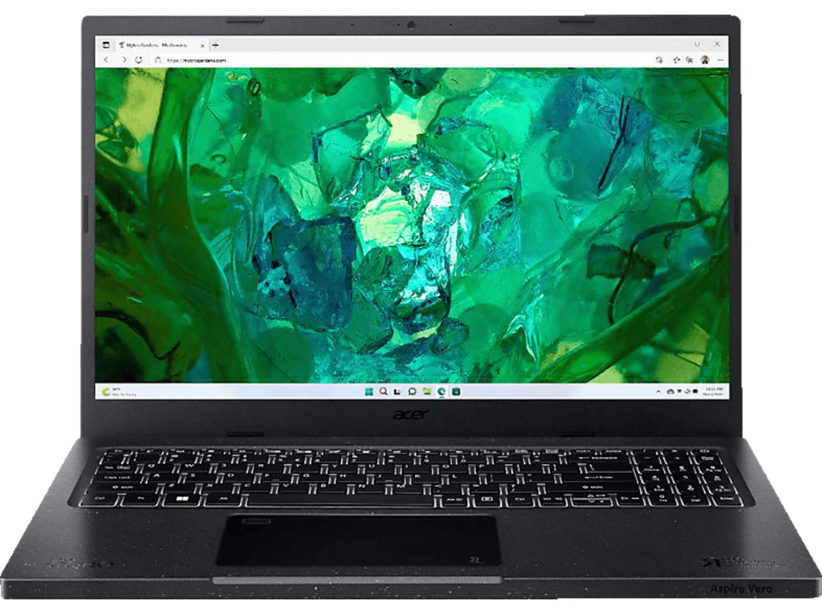Bild 1 von ACER Aspire Vero (AV15-52-7154) mit Tastaturbeleuchtung, EVO, Notebook, 15,6 Zoll Display, Intel® Core™ i7,i7-1255U (Evo) Prozessor, 16 GB RAM, 1,000 SSD, Iris® Xe, Starry Black, Windows 11 Home