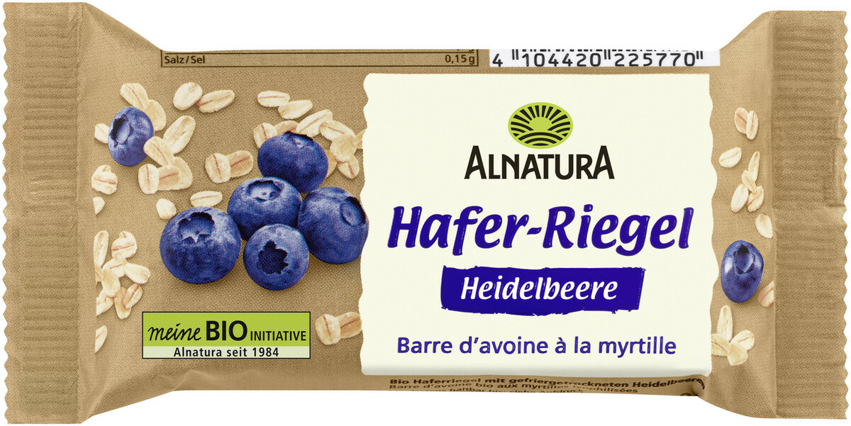 Bild 1 von Alnatura Bio Hafer-Riegel Heidelbeere 60G