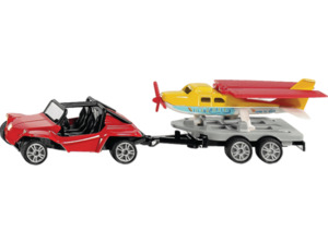 SIKU Buggy mit Sportflugzeug Modellauto, Mehrfarbig, Mehrfarbig