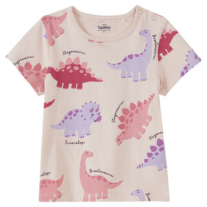 Baby T-Shirt mit Dino-Allover BEIGE