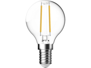 ISY ISYLED-AE14-G45F-2.1W LED Lampe E14 warmweiß 3 Watt 250 lm, Transparent