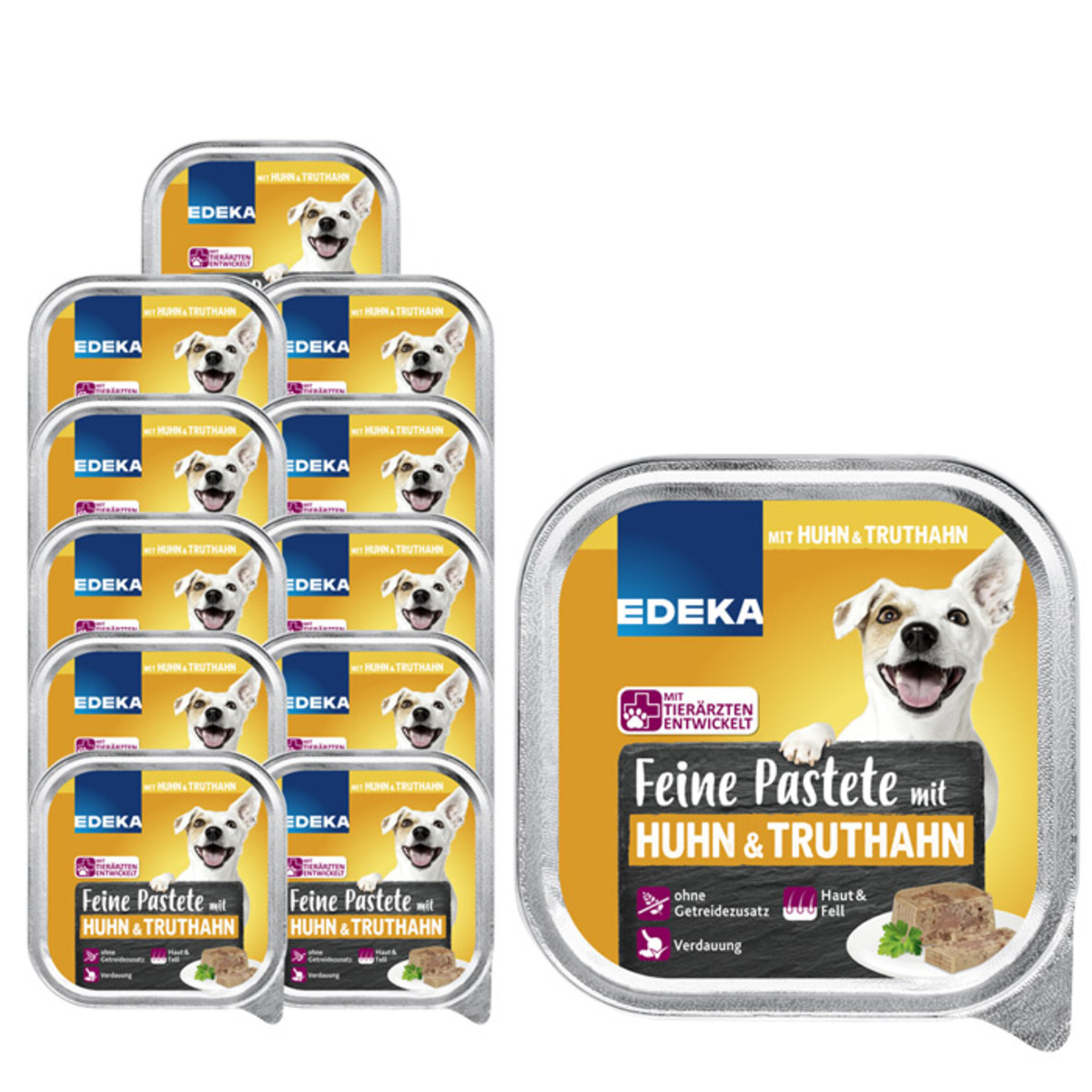 Bild 1 von EDEKA Feine Pastete mit Huhn & Truthan 11x150G