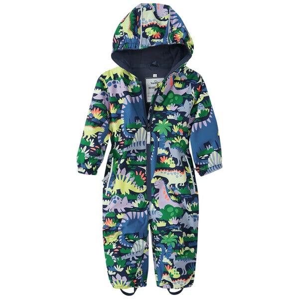 Bild 1 von Baby Regenoverall mit Dino-Allover DUNKELBLAU / GRÜN / BUNT