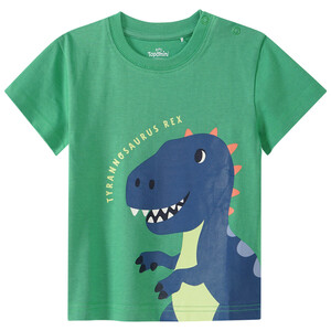 Baby T-Shirt mit großem Dino-Print GRÜN