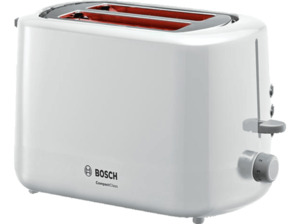 BOSCH TAT3A111 Toaster Weiß (800 Watt, Schlitze: 2), Weiß