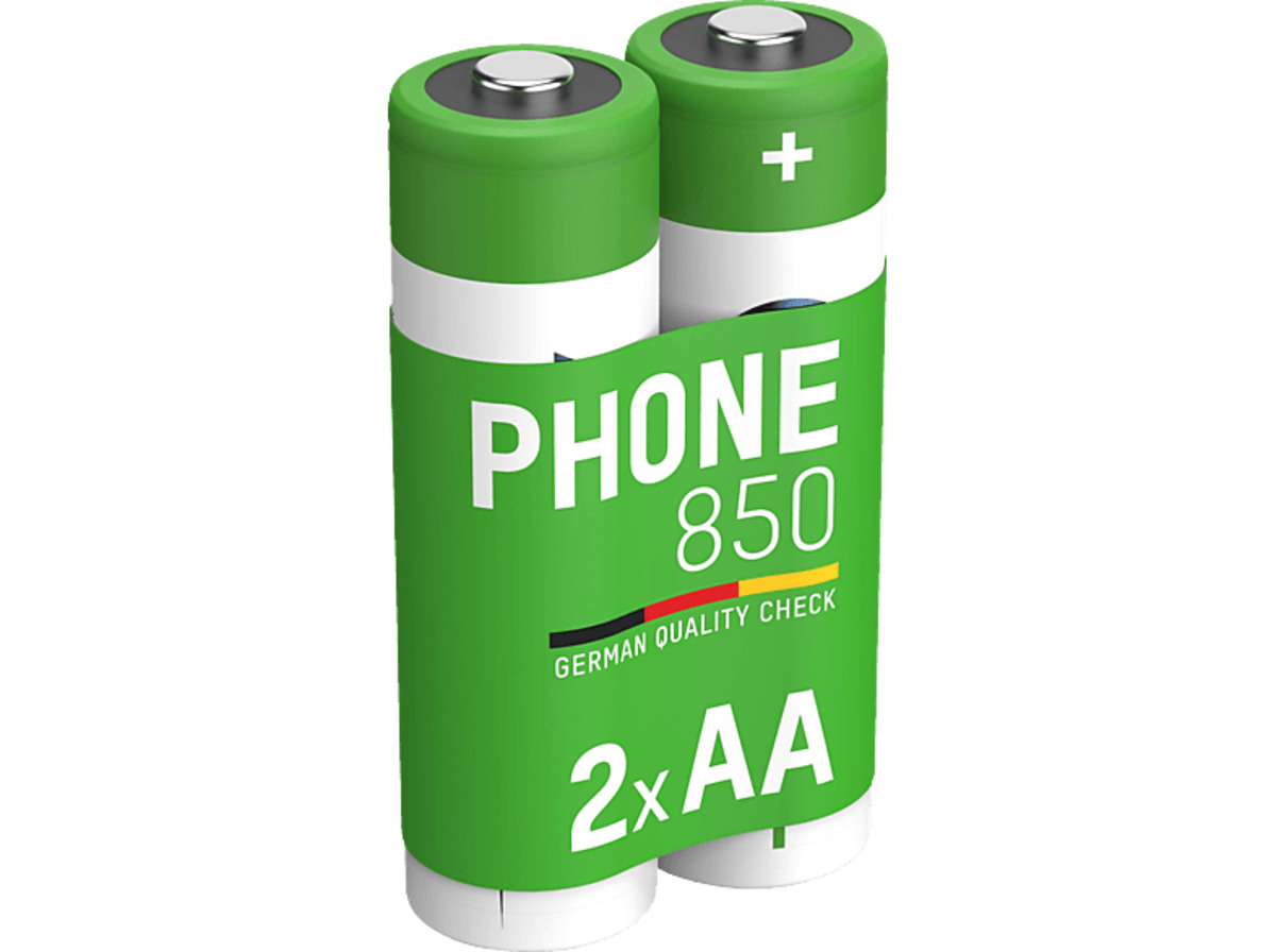 Bild 1 von ANSMANN 2er Set NiMH Akku, Nickel-Metallhydrid, 1.2 Volt, 850 mAh, Weiß