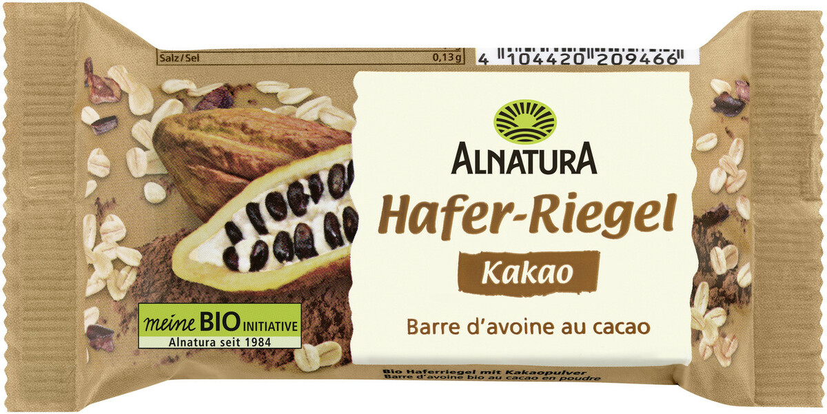 Bild 1 von Alnatura Bio Haferriegel Kakao 60G