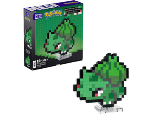 MATTEL MEGA Pokémon - Bisasam Pixel Bausatz, Grün, Grün