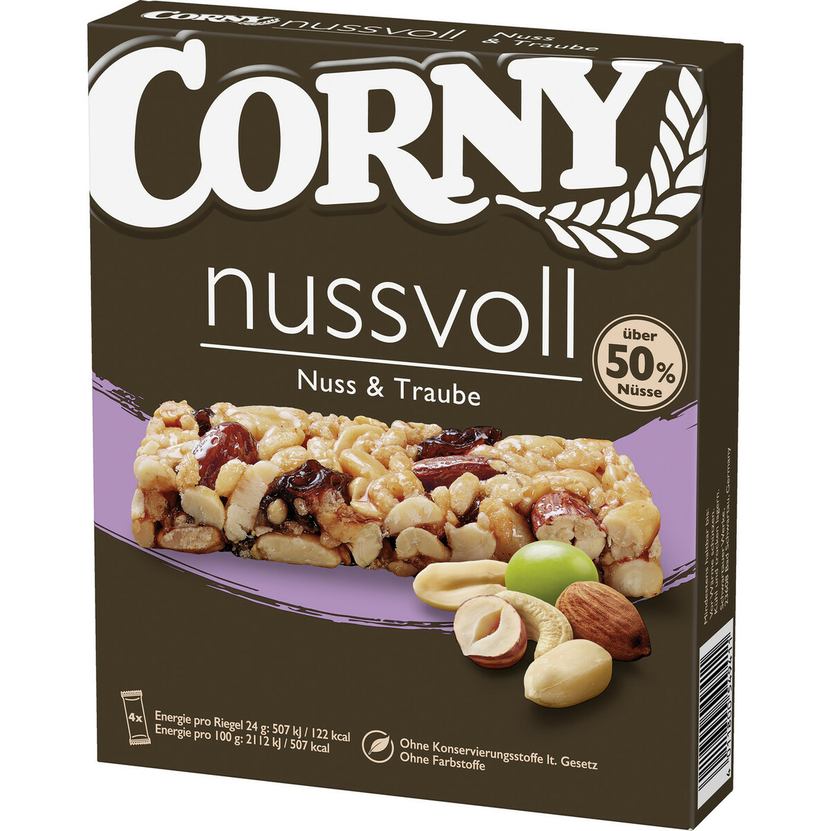 Bild 1 von Corny Nussvoll Nuss & Traube 4ST 96G