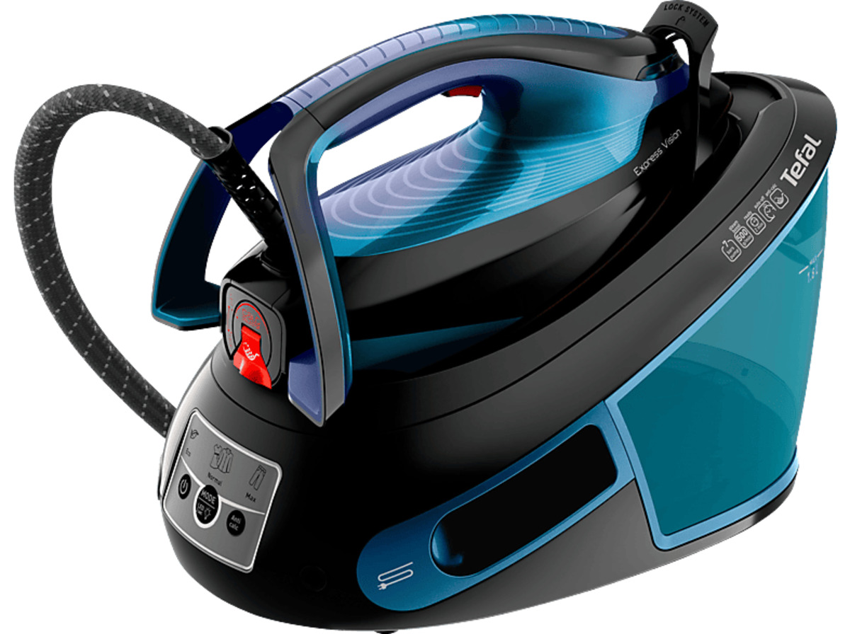 Bild 1 von TEFAL SV8151 Express Vision Dampfbügelstation (2800 Watt, 7 bar), Blau/Schwarz