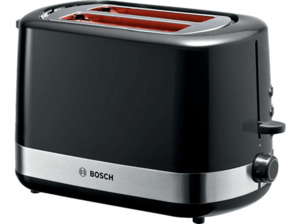 BOSCH TAT6A513 Toaster Schwarz (800 Watt, Schlitze: 2), Schwarz