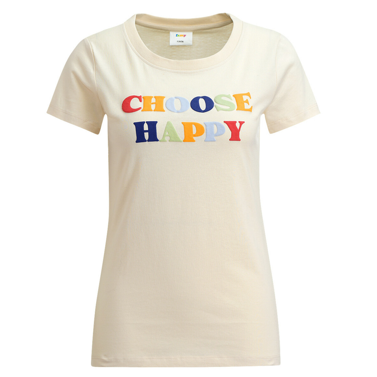 Bild 1 von Damen T-Shirt mit Message-Print BEIGE