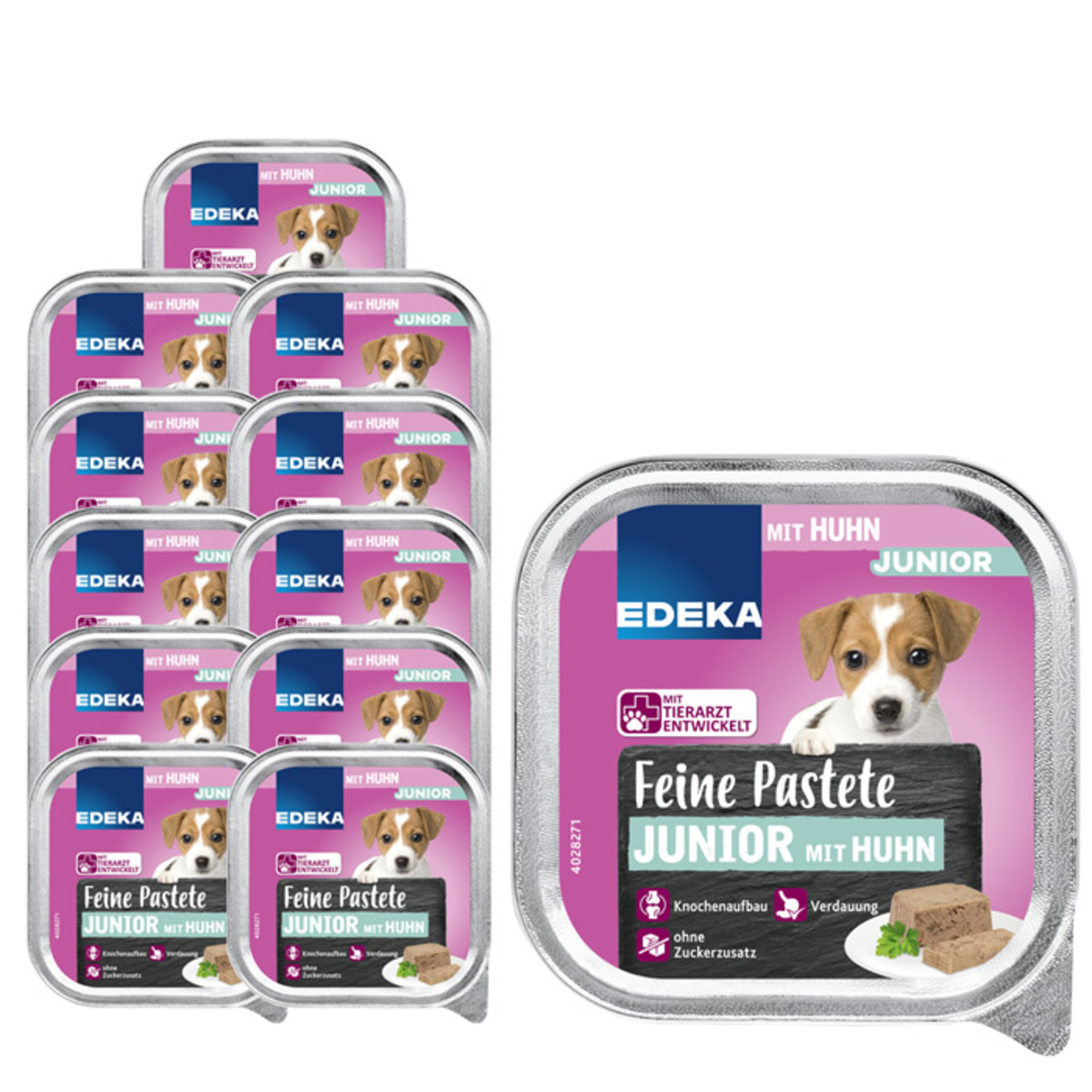 Bild 1 von EDEKA Feine Pastete Junior mit Huhn 11x150G