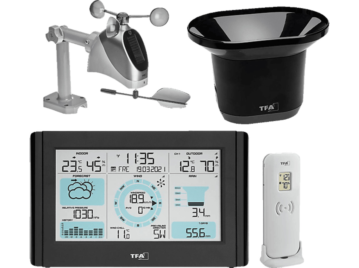 Bild 1 von TFA 35.1161.01 WEATHER PRO Funk-Wetterstation, Schwarz