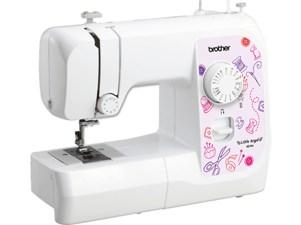 Bild 1 von BROTHER KE14s Little Angel (14 Stiche) Freiarm-Nähmaschine (55 Watt), Weiß/Rosa