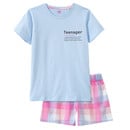 Bild 1 von Mädchen Shorty mit Message-Print HELLBLAU / ROSA