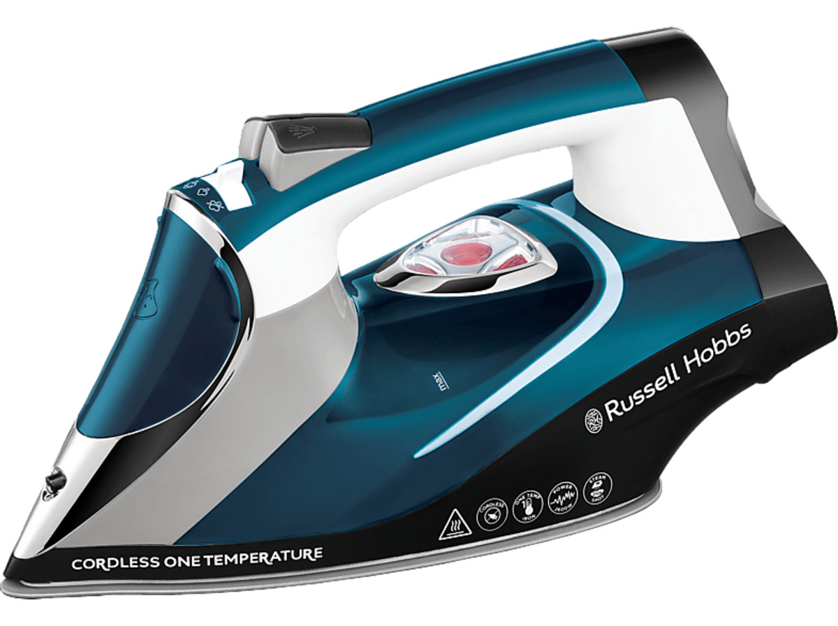 Bild 1 von RUSSELL HOBBS 26020-56 Cordless One Temperature Dampfbügeleisen (2600 Watt, Keramiksohle), Blau