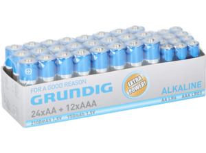 GRUNDIG 098371 LR03/AAA&LR6/AA Batterie 36, Mehrfarbig
