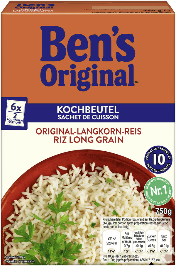 Bild 1 von Ben's Original Langkorn Reis Kochbeutel 750G