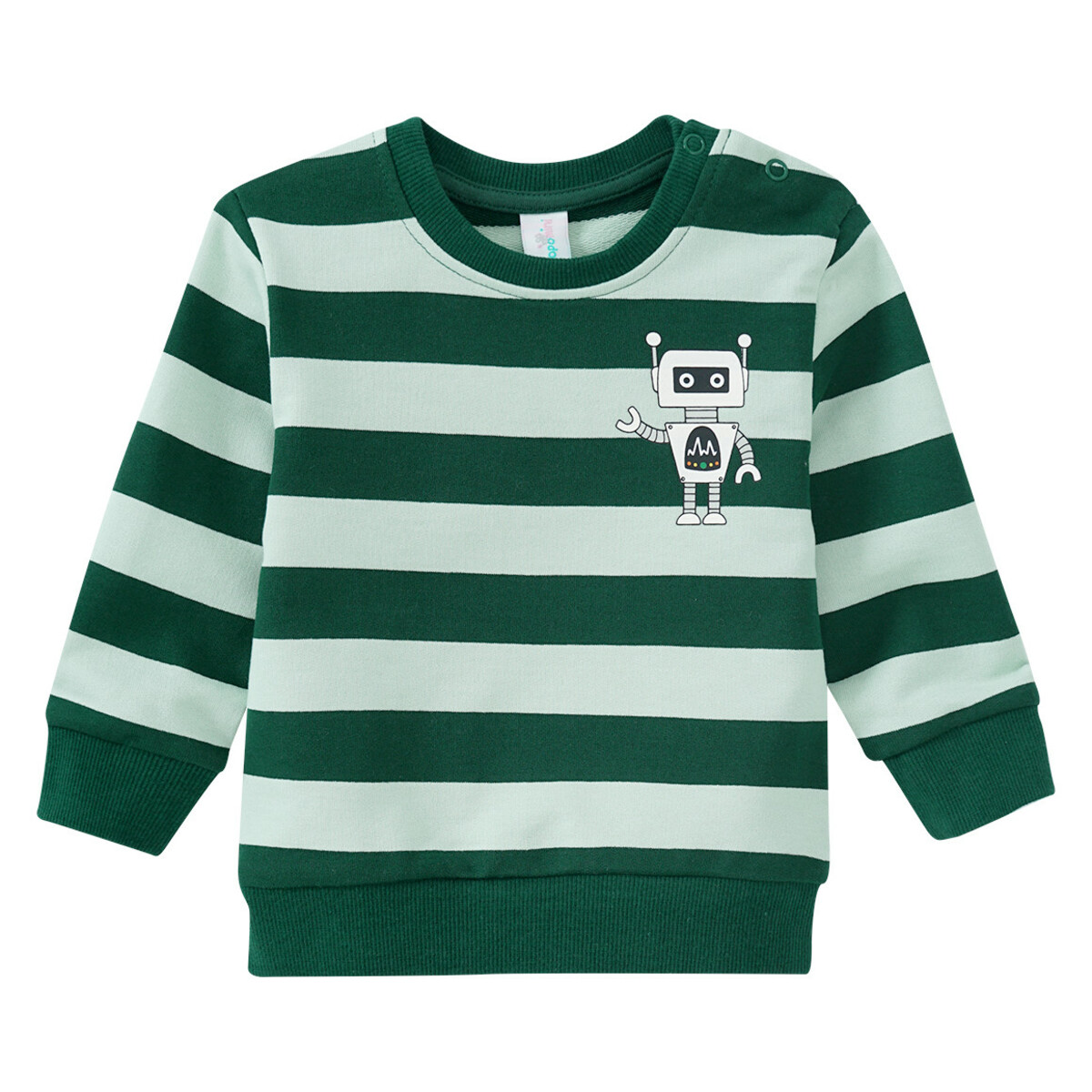 Bild 1 von Baby Sweatshirt mit Blockstreifen DUNKELGRÜN / HELLGRÜN