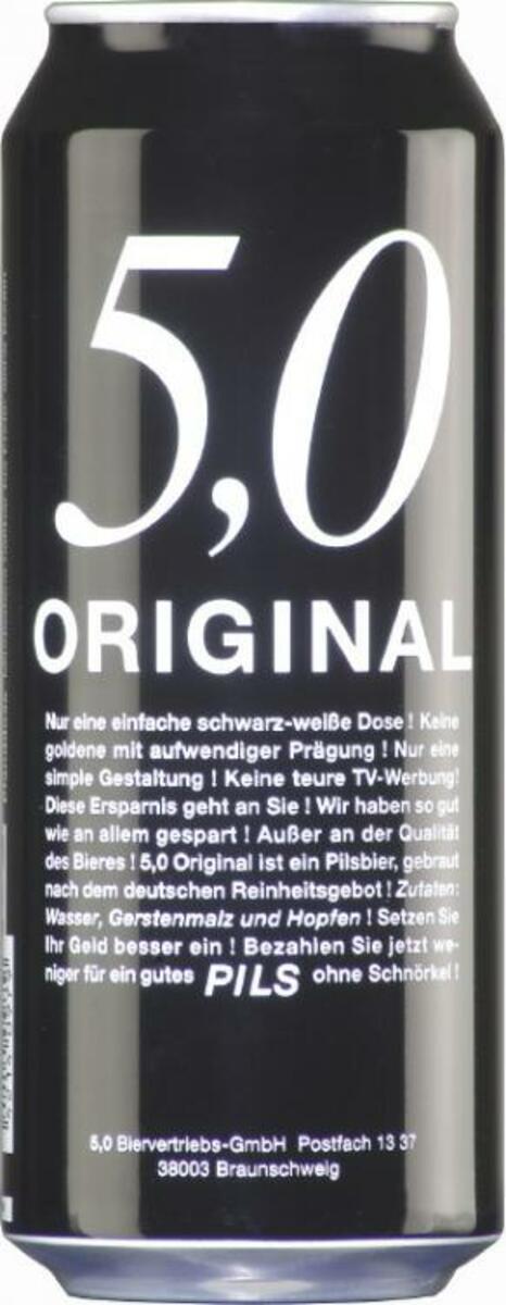 Bild 1 von Oettinger 5,0 Pils Original 0,5L