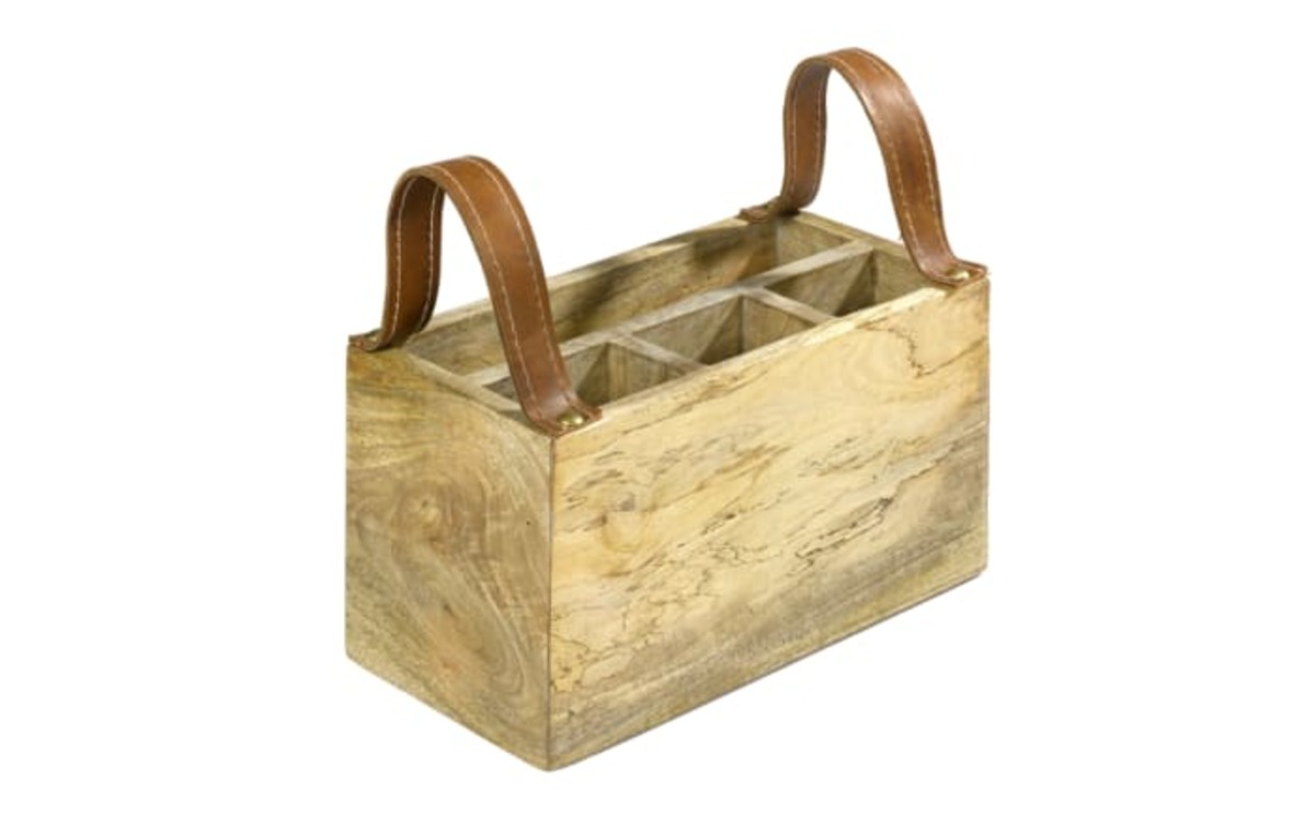 Bild 1 von Besteckkasten, Mangoholz, 26 x 13 x 13 cm