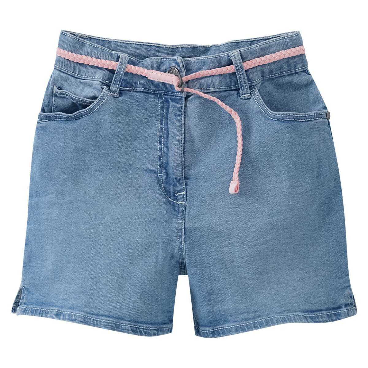 Bild 1 von Mädchen Jeansshorts inklusive Gürtel HELLBLAU