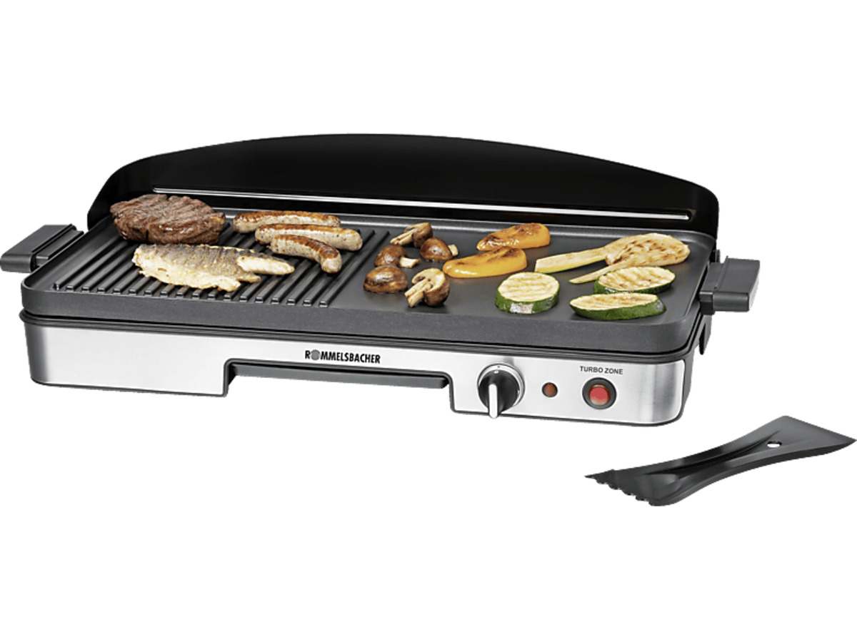 Bild 1 von ROMMELSBACHER BBQ 2003 Elektrogrill, Schwarz/Edelstahl (1900 Watt), Schwarz/Edelstahl