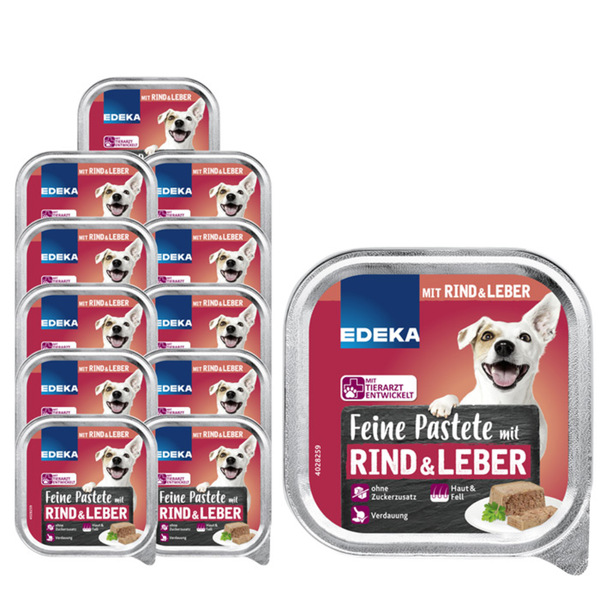 Bild 1 von EDEKA Feine Pastete mit Rind & Leber 11x150G