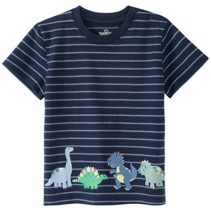 Baby T-Shirt mit Dino-Motiven DUNKELBLAU
