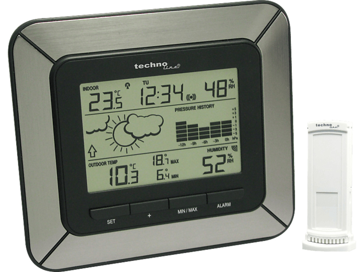 Bild 1 von TECHNOLINE WS 9273 Wetterstation, Alu/Schwarz