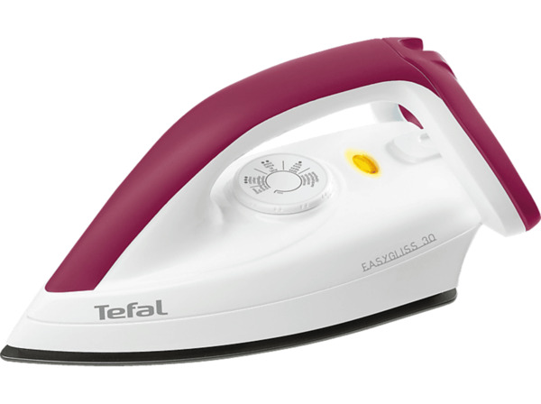 Bild 1 von TEFAL FS 4030 Trockenbügeleisen (1200 Watt, Duriliumbügelsohle), Weiß/Dunkelrot