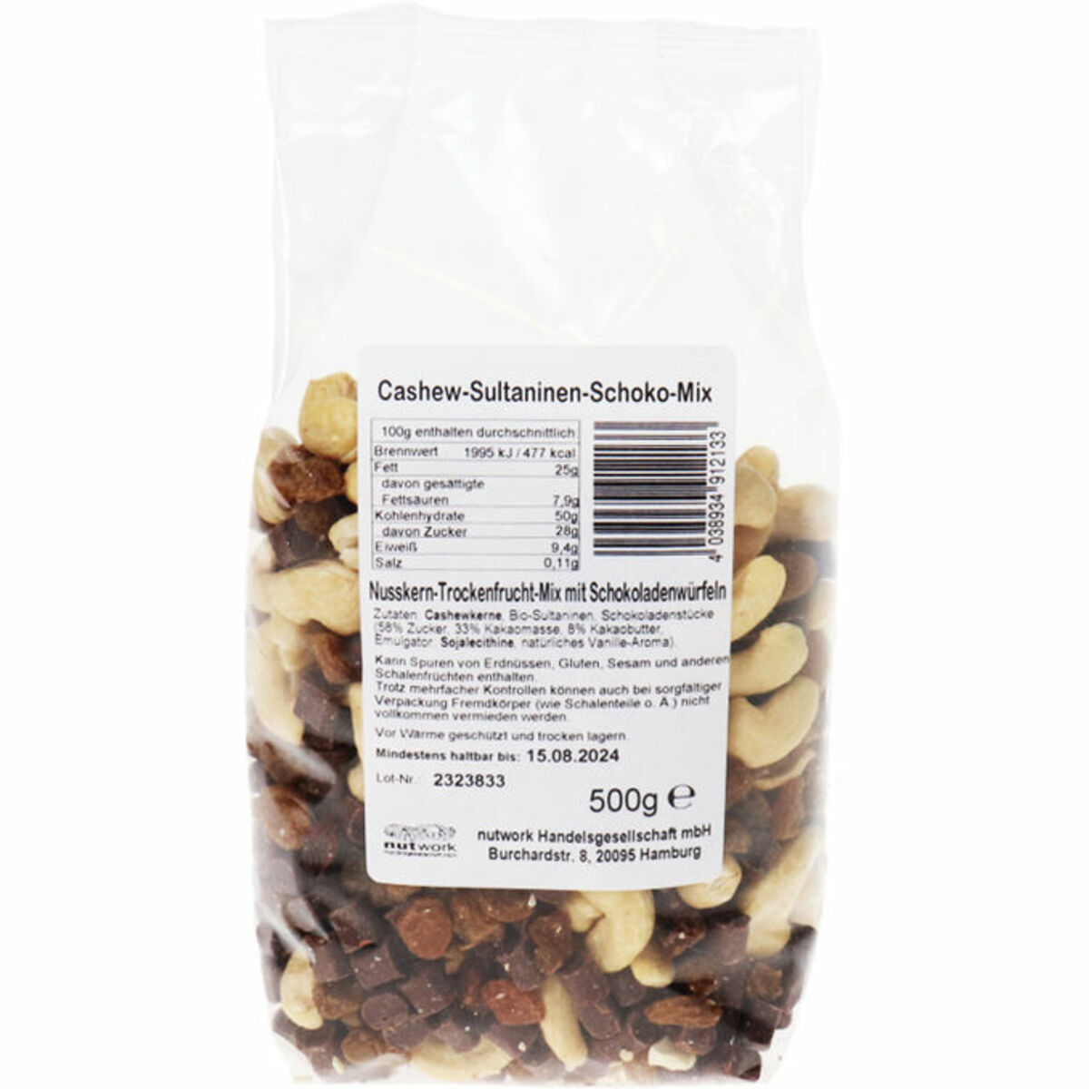 Bild 1 von nutwork Cashew Schoko Sultaninen Mix
